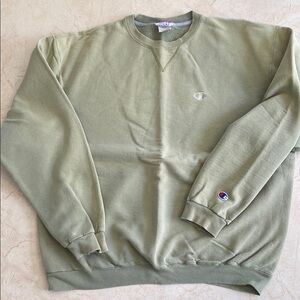 VINTAGE Champion Olive Green Sweatshirt